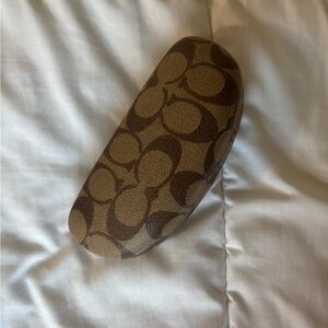 Coach Tan and Brown Glasses Case